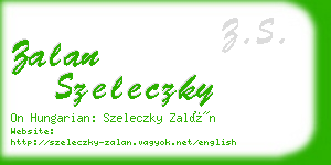 zalan szeleczky business card